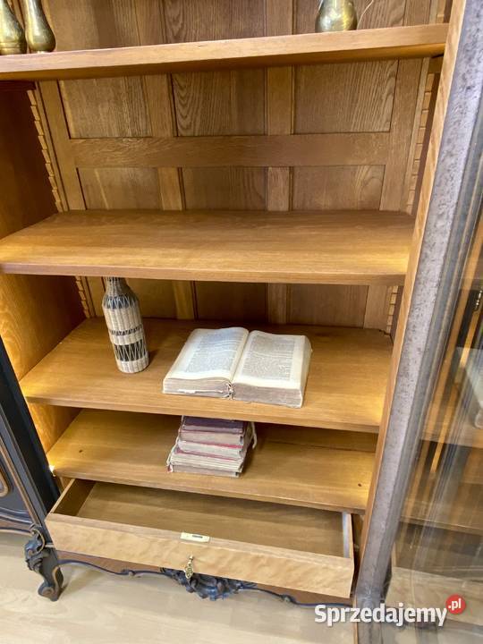 Duża BIBLIOTEKA witryna Louis XV Galbe Francja Antyki, Sztuka, Kolekcje Poznań