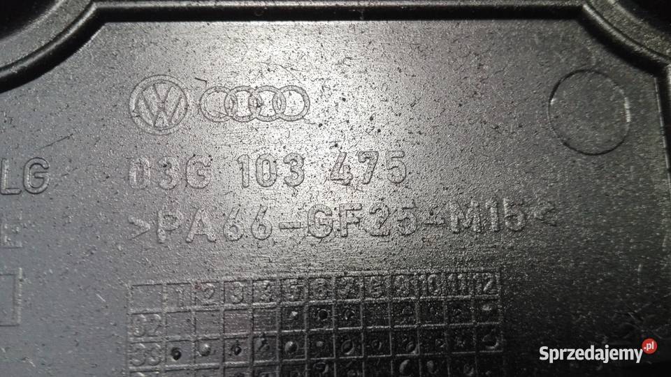 VW AUDI SKODA 20TDI POKRYWA ZAWORÓW 03G103475 świętokrzyskie Kiełczyna sprzedam