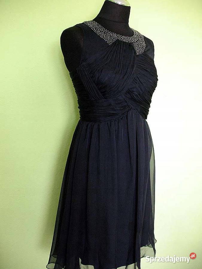 Sukienka haft i szyfon 36 S biust 82 Ashley Rozkloszowana  mazowieckie Siedlce