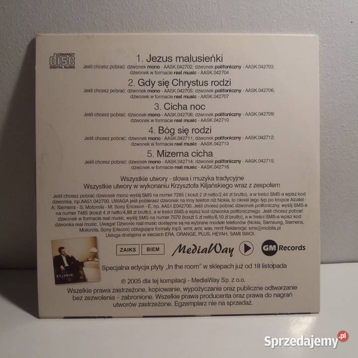 Krzysztof Kiljański Kolędy Unikat kolekcjonerski