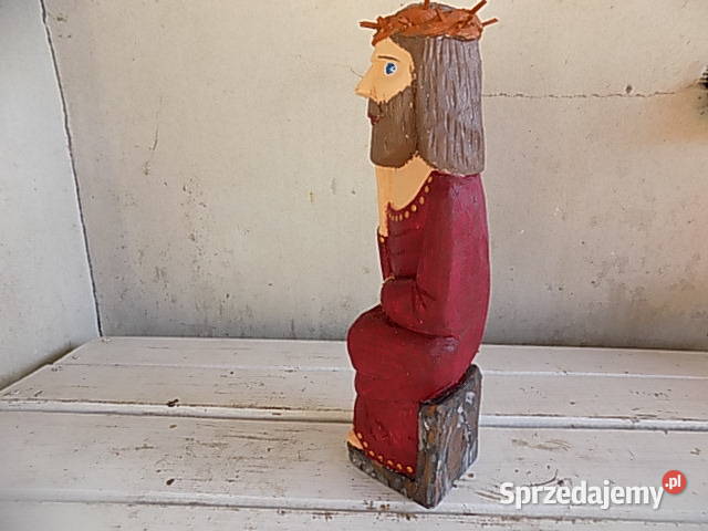 rzeźba Jezus Frasobliwy figurka 27 wys mazowieckie Sarnaki