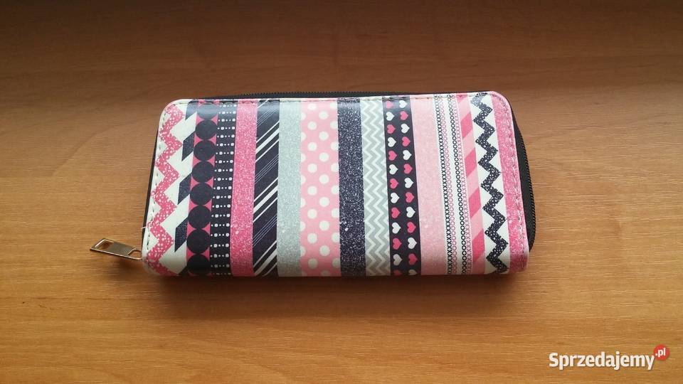 Elegancki kolorowy duży porfel Sosnowiec