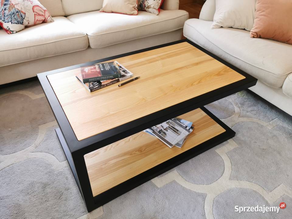 Designerski Stolik kawowy drewniany czarny loft Dom i Ogród mazowieckie Warszawa