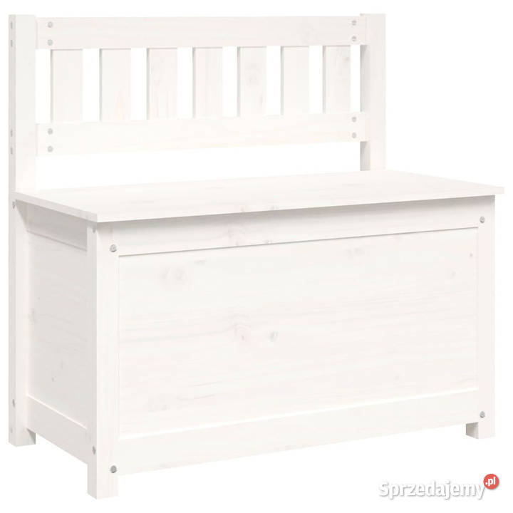 Ławka biała 80x41x77 lite drewno sosnowe Warszawa