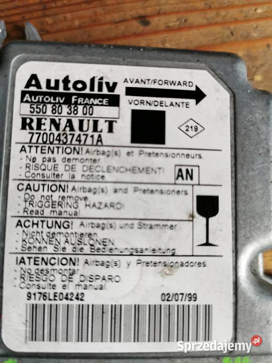 MODUŁ SENSOR AIRBAG RENAULT 550803800 Margonin