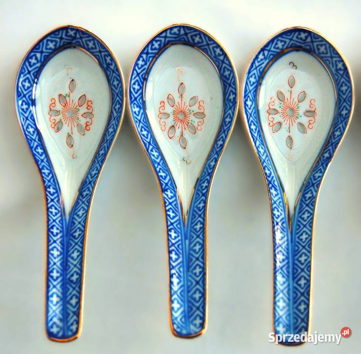 Chińskie porcelanowe łyżki 3 porcelana ryżowa Lublin