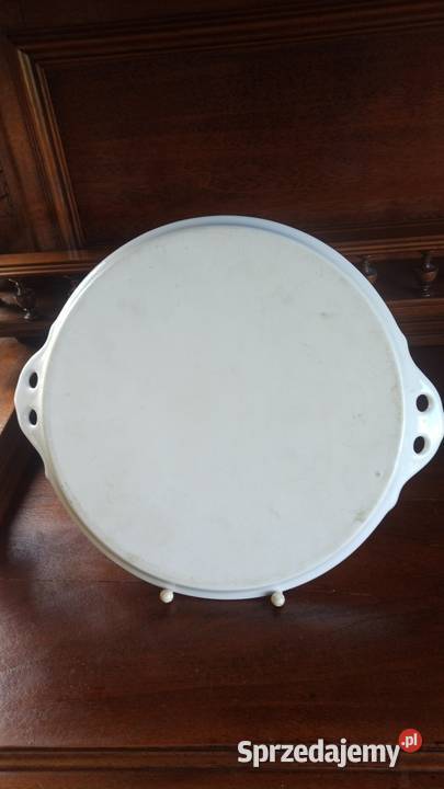 Patera Z pięknym dekorem w kolorach burgunda Z Gdańsk