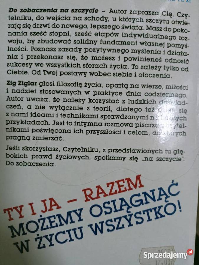 Zig Ziglar Do zobaczenia na szczycie księgarnia Rok wydania 1986 Warszawa