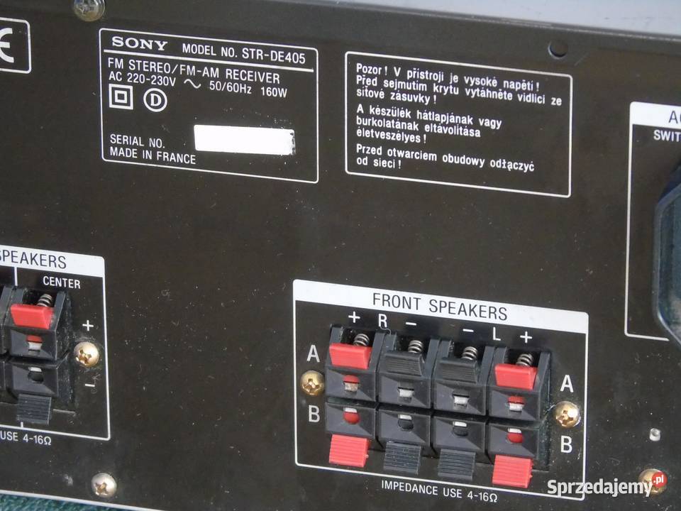 Amplituner Sony STRDE405 RDS sprawny i mocny 2x Amplitunery