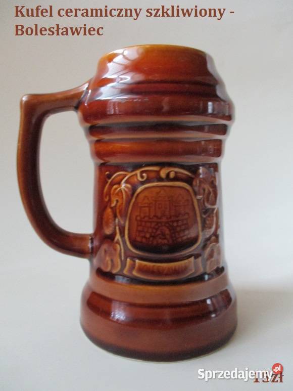 Kufel Tułowice ceramika szkliwionavintagePRL