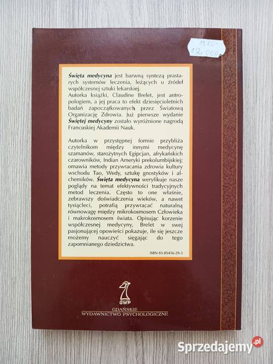 Święta medycyna Claudine Brelet Rok wydania 1995