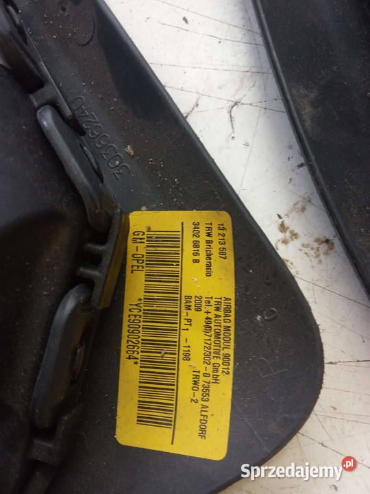 OPEL CORSA D PODUSZKA FOTELA PRAWA pomorskie Kobylnica