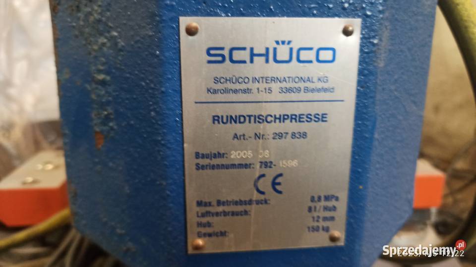 klamkownica do okien SCHUCKO Niemcy pnumatyczna Kłodawa