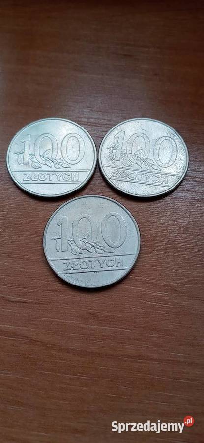 Monety 100zl.90 rok