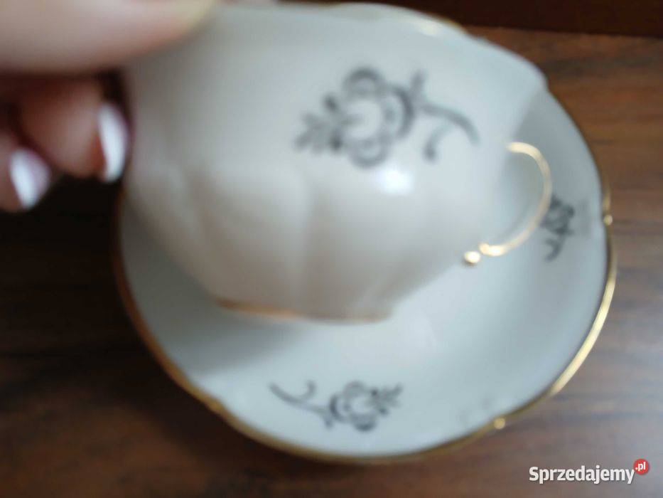 Staare duo porcelanowe Ohme Szcawienko secesja Porcelana i szkło