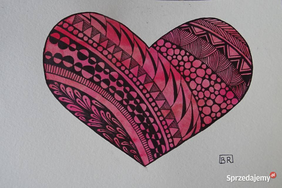 Akwarela Akwarelka Obraz pt Serce rozmiar 21 x Warszawa