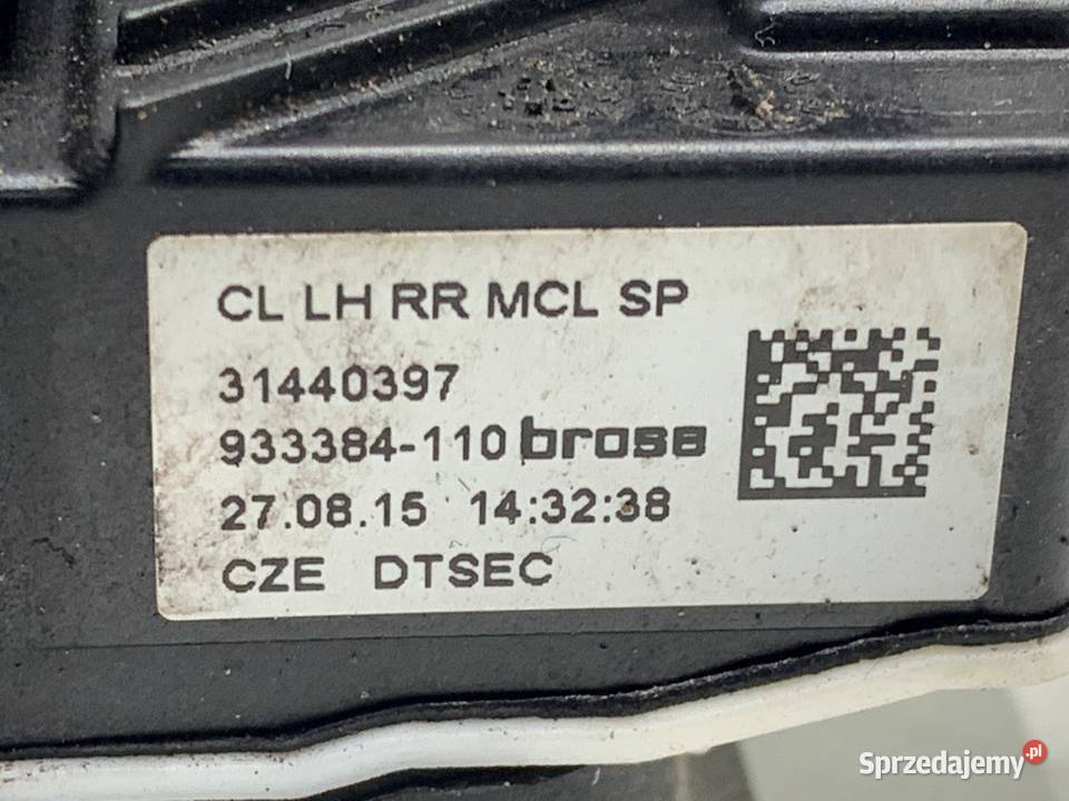 ZAMEK DRZWI LEWY TYŁ VOLVO V40 Hatchback