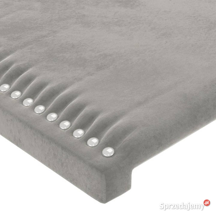 Zagłówek do łóżka z LED jasnoszary 93x16x118128
