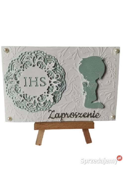 Zaproszenia Komunia Chłopiec Hostia Z Chłopcem Poznań