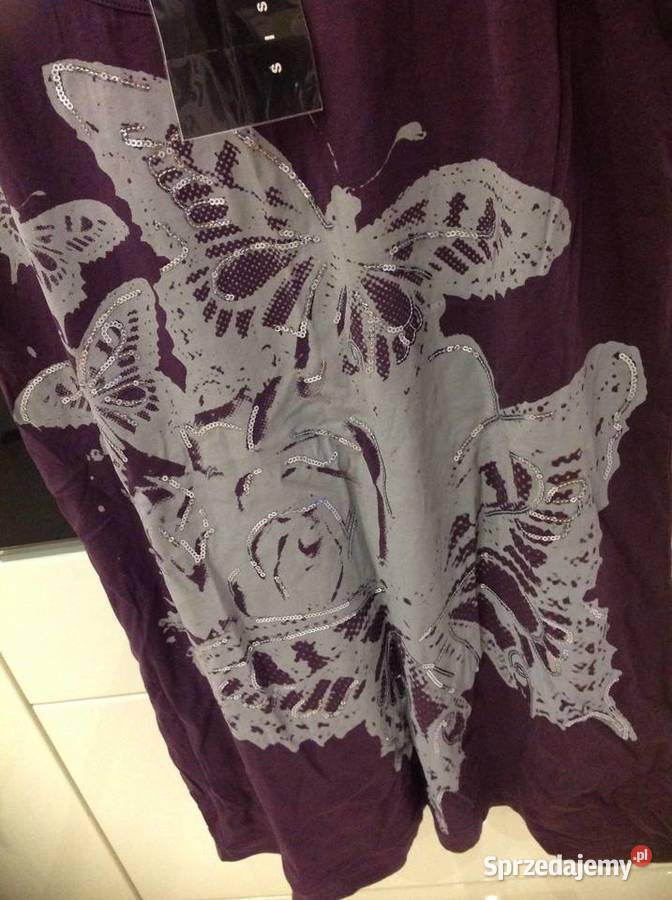 Tunika Sukienka Top Damska SISLEY M Cekiny Nowa Nowa Sól