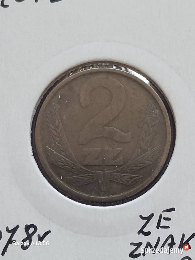 2 Złote 1978 r 1 ze znakiem mennicy