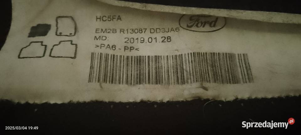 Dywaniki welurowe Ford S 2019 Kościerzyna