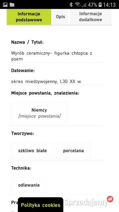 Stara figurka chłopiec z wilczurem Niemcy lata Antyki, Sztuka, Kolekcje