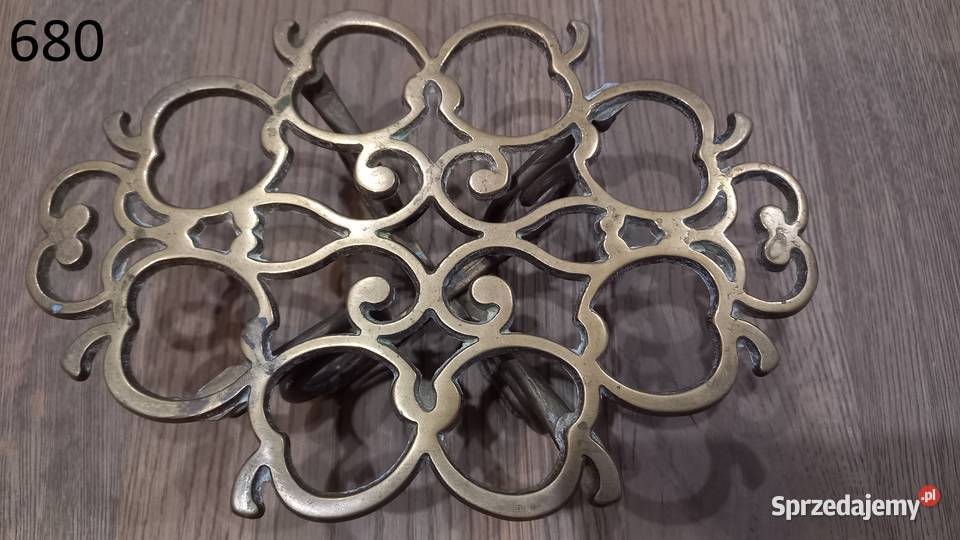 Podstawka mosiężna pod garnek żelazko Jabłka 680 Gawroniec