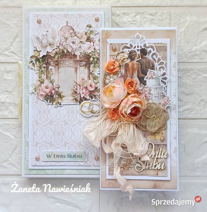 Kartka ślubna pamiątka Mszana Dolna