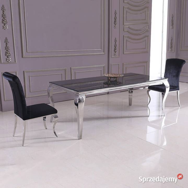 Srebrny Stół LUXURY glamour Akant Meble Gierałtowiczki
