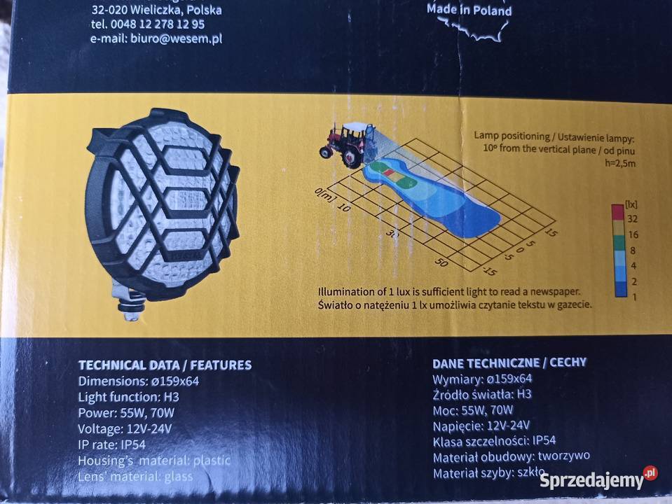 Lampa robocza WESEM żarówka Lipinki