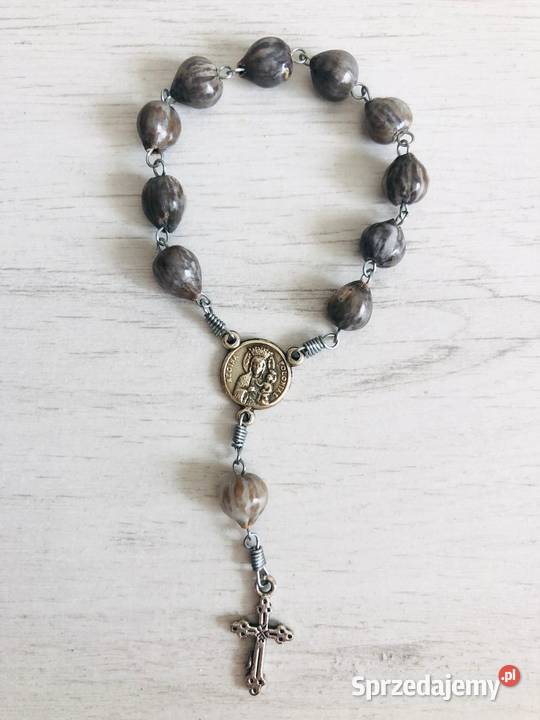 NOWY różaniec dziesiątka szary łódzkie Łódź