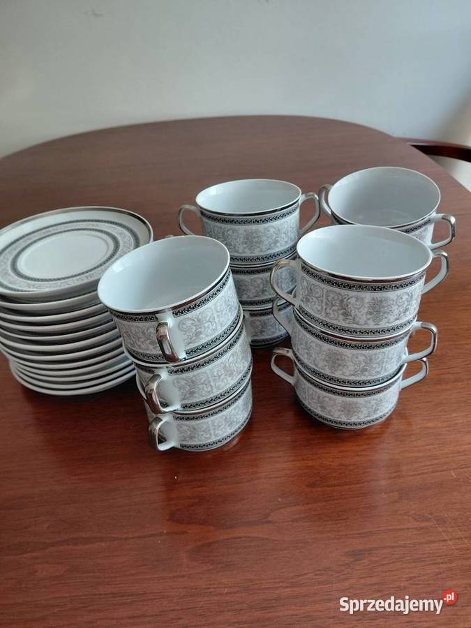 Sprzedam zestaw serwis na barszcz zupy na 12 Porcelana i szkło mazowieckie Warszawa