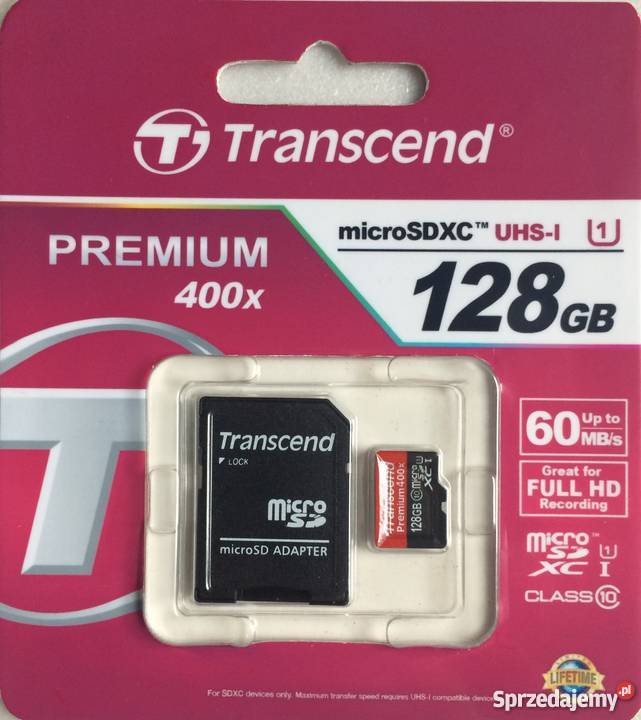 Karta pamięci microSDXC Transcend 128GB Karty pamięci Krosno