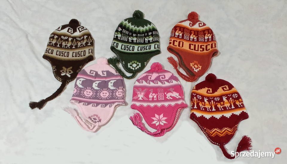 Ciepła Czapka Wełna Alpaki Polar z Peru Handmade Kudowa-Zdrój