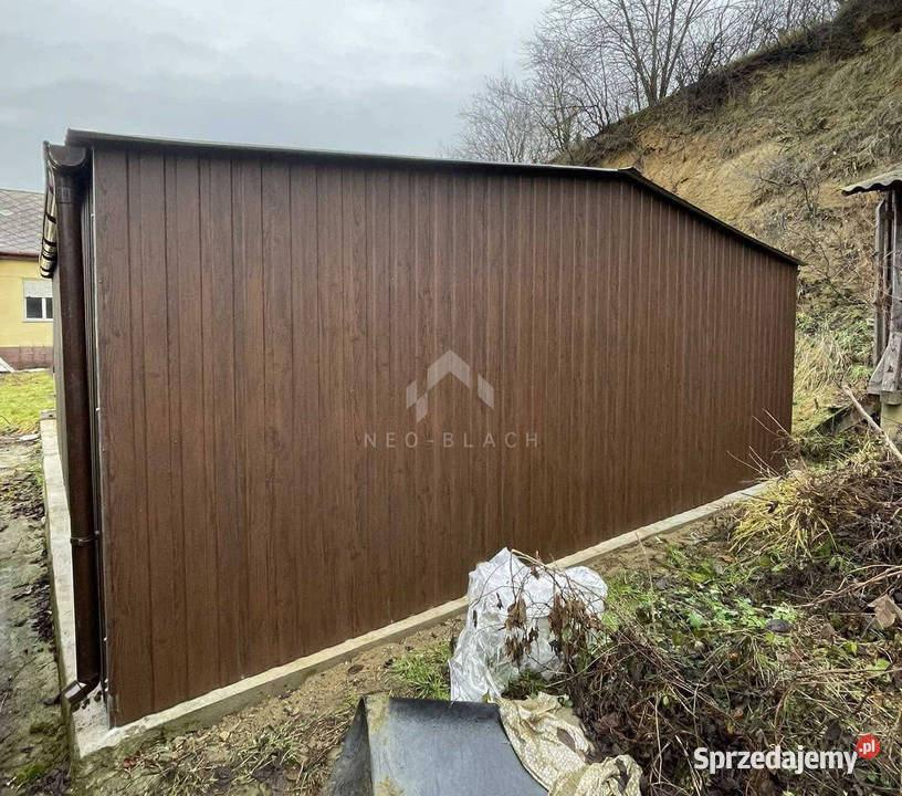 Garaż blaszany 6x58m 2x Brama uchylna Nowy Sącz sprzedam
