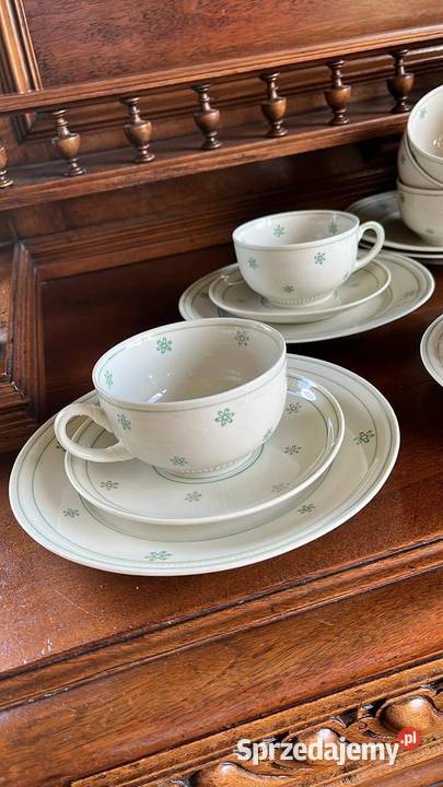 Filiżanka z talerzykiem Duża Bez sygnatury Porcelana i szkło pomorskie Gdańsk