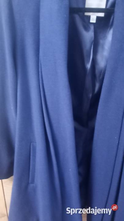 Krótki płaszcz old money granatowy Inny wzór podlaskie