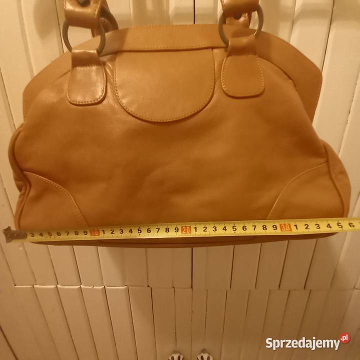Śliczną torebkę sprzedam kolor camel skóra Nowy Sącz