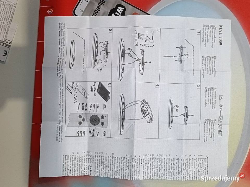 Plafon sufitowy LED Briloner z funkcją mazowieckie Radom