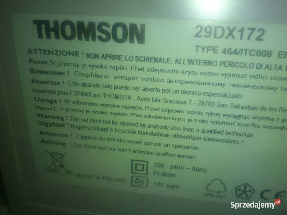 kolekcjonerski telewizor kineskopowy THOMSON Łódź