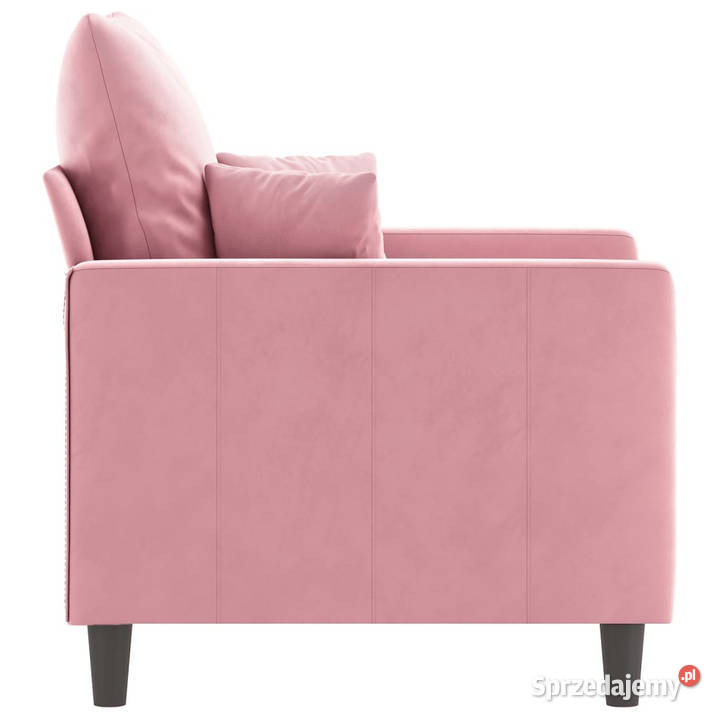 Fotel różowy 60 obity aksamitem WM359286 Warszawa