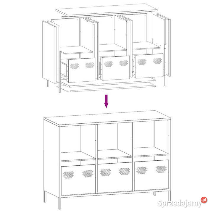 Szafka oliwkowa 1015x39x735 stal walcowana na