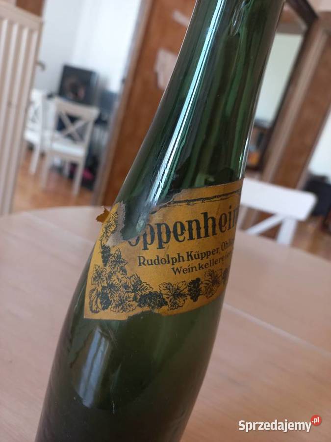 Stara wysoka butelka na wino sprzed 1900r mazowieckie Piastów