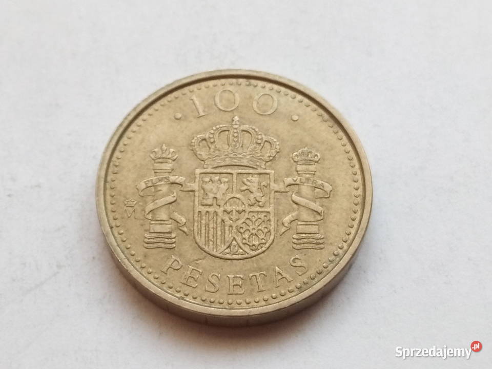 Moneta 100 Pesetas 1998r śląskie Dąbrowa Górnicza
