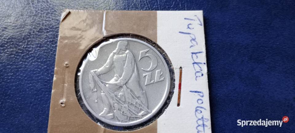 Stare monety 5 złotych 1960 Rybak PRL Polska Kolekcje podkarpackie Lesko