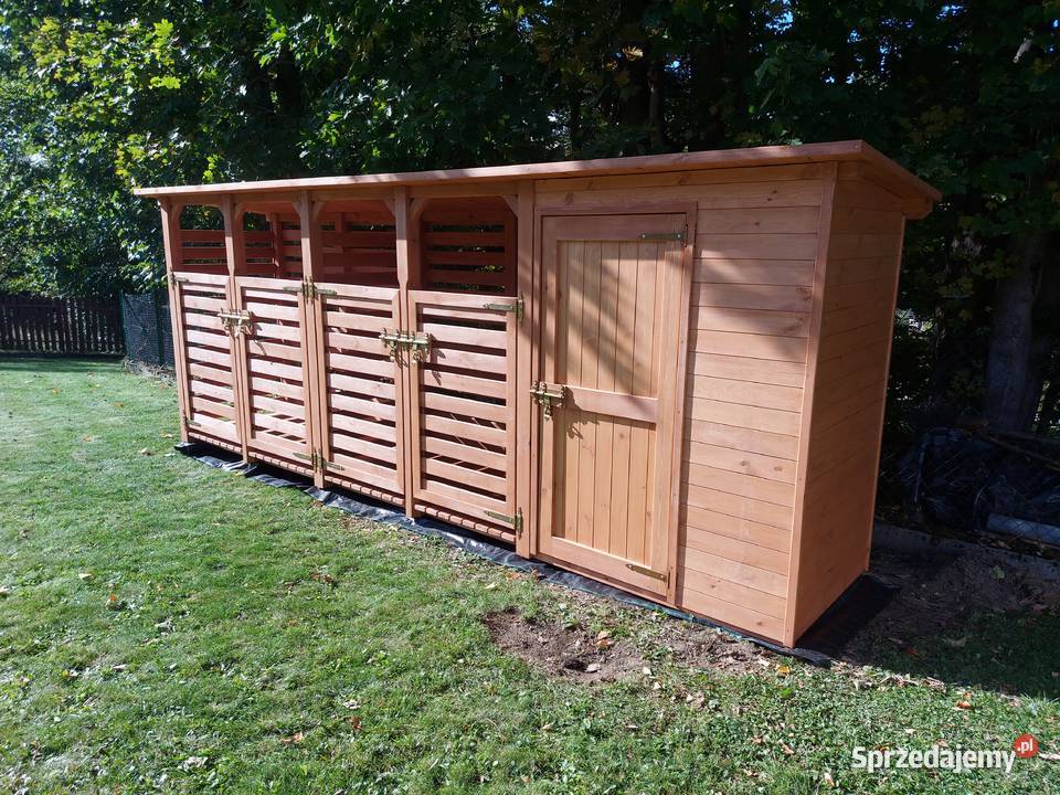 Domek narzędziowy 15 x 11m drewutnia podówjna 2 Kalety
