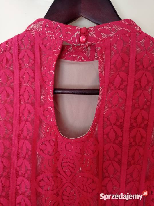 Sukienka nowa koronkowa brązowy/beżowy