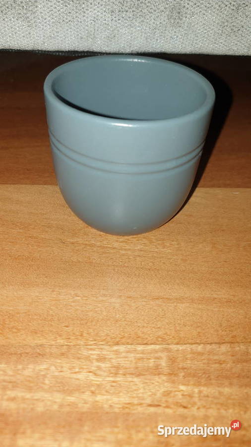 Osłonka doniczka ceramiczna szara nowa