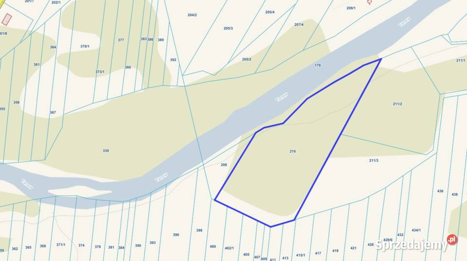Prywatny las i 175m linii brzegowej rzeki Tanew podkarpackie Harasiuki sprzedam